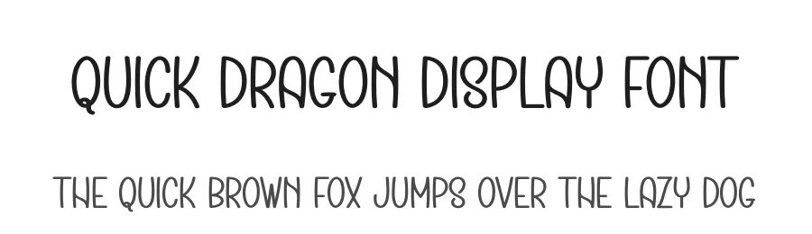 Quick Dragon Display Font by andikastudio — Display Font