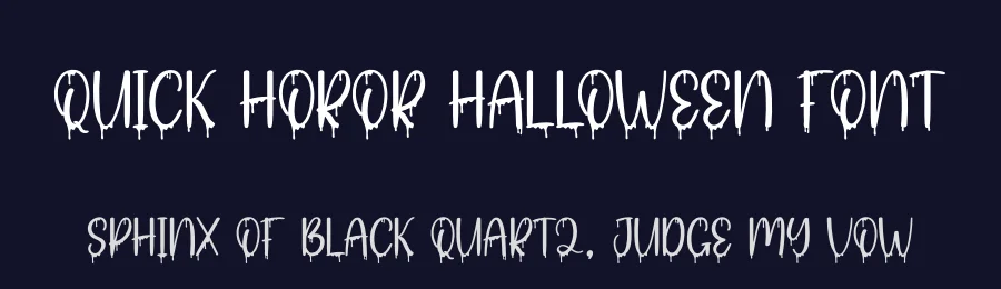 Quick Horor Halloween Font by creativeletter — Display Font — thumbnail 2