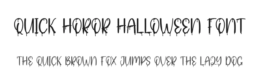 Quick Horor Halloween Font by creativeletter — Display Font