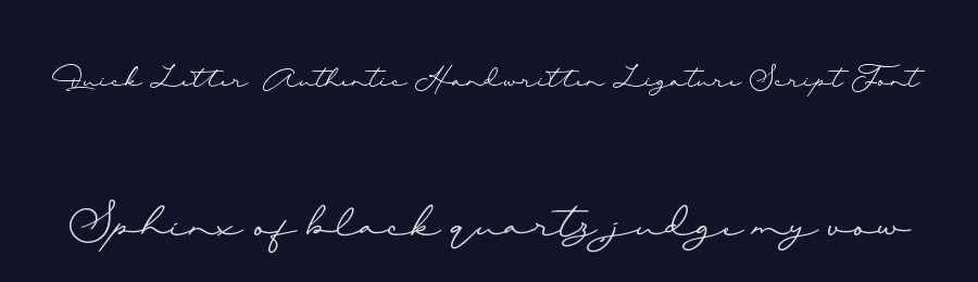 Quick Letter – Authentic Handwritten Ligature Script Font by Almarkha Type — Script Handwritten Font — thumbnail 2