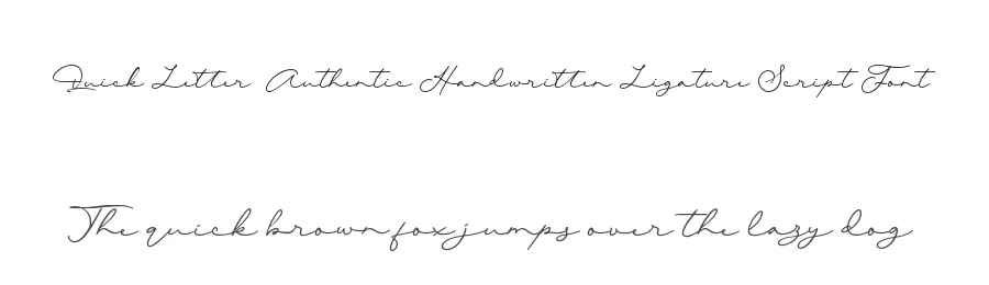 Quick Letter – Authentic Handwritten Ligature Script Font by Almarkha Type — Script Handwritten Font