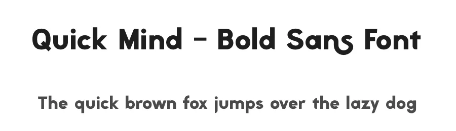 Quick Mind – Bold Sans Font by timelesstype.co — Display Font