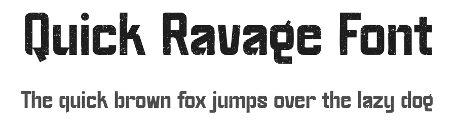 Quick Ravage Font by Rian dryana — Display Font