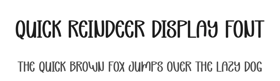 Quick Reindeer Display Font by andikastudio — Display Font