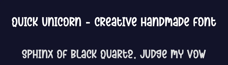 Quick Unicorn – Creative Handmade Font by creativeletter — Display Font — thumbnail 2