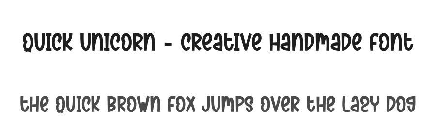 Quick Unicorn – Creative Handmade Font by creativeletter — Display Font