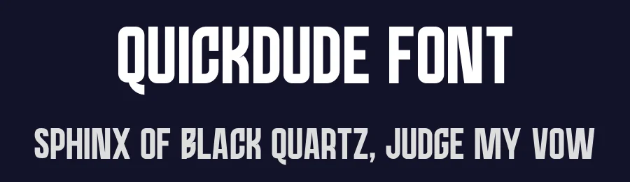Quickdude Font by NazmulsDesign — Display Font — thumbnail 2