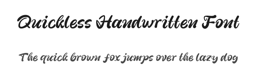 Quickless Handwritten Font by Khurasan — Script Handwritten Font