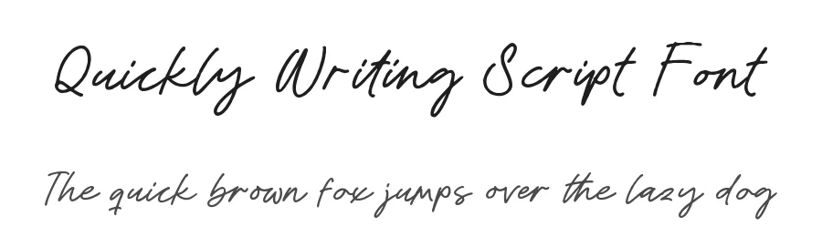 Quickly Writing Script Font by stylishtype.co — Script Handwritten Font