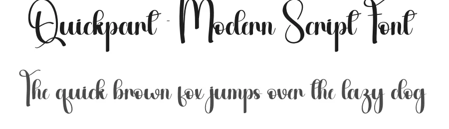 Quickpart – Modern Script Font by creativeletter — Script Handwritten Font