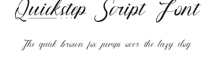 Quickstep Script Font by VinType — Script Handwritten Font