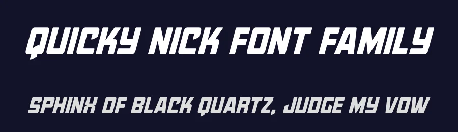 Quicky Nick Font Family by Iconian Fonts — Display Font — thumbnail 2