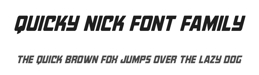 Quicky Nick Font Family by Iconian Fonts — Display Font