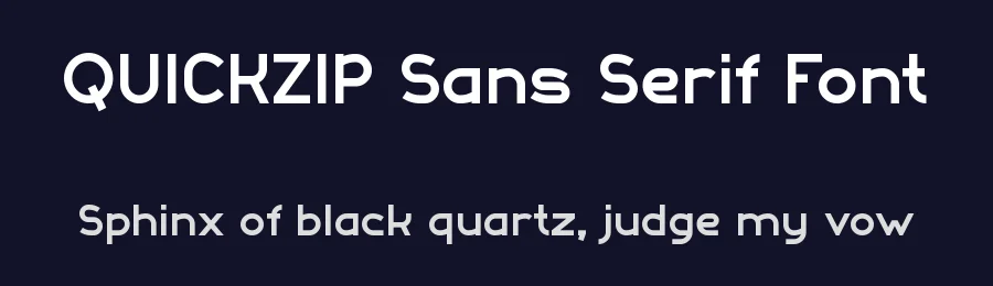QUICKZIP Sans Serif Font by IDEBARENG — Display Font — thumbnail 2