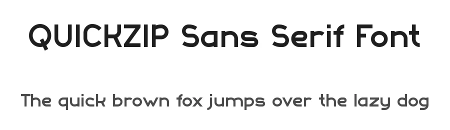 QUICKZIP Sans Serif Font by IDEBARENG — Display Font