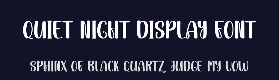 Quiet Night Display Font by creativeletter — Display Font — thumbnail 2