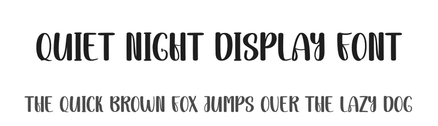 Quiet Night Display Font by creativeletter — Display Font