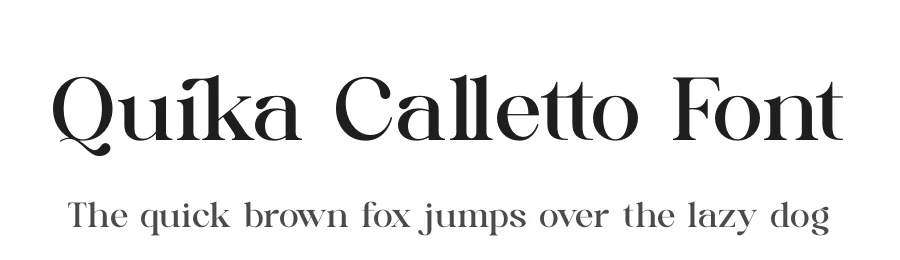 Quika Calletto Font by timelesstype.co — Display Font