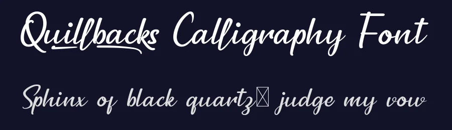 Quillbacks Calligraphy Font by CalligraphyFonts.net — Script Handwritten Font — thumbnail 2