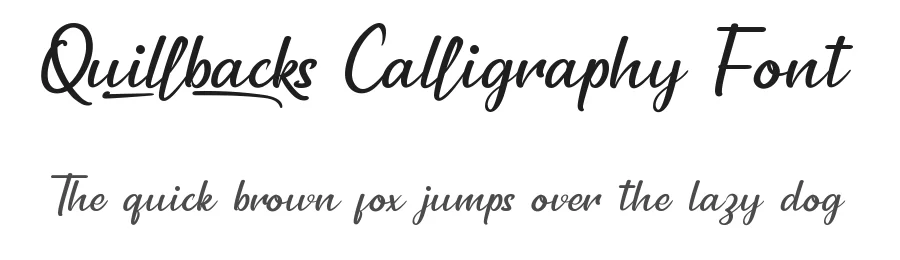 Quillbacks Calligraphy Font by CalligraphyFonts.net — Script Handwritten Font