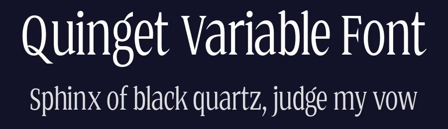 Quinget Variable Font by Muhammad Nasir — Display Font — thumbnail 2