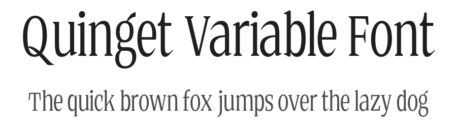 Quinget Variable Font by Muhammad Nasir — Display Font