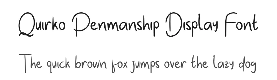 Quirko Penmanship Display Font by Creatifontstudios — Script Handwritten Font