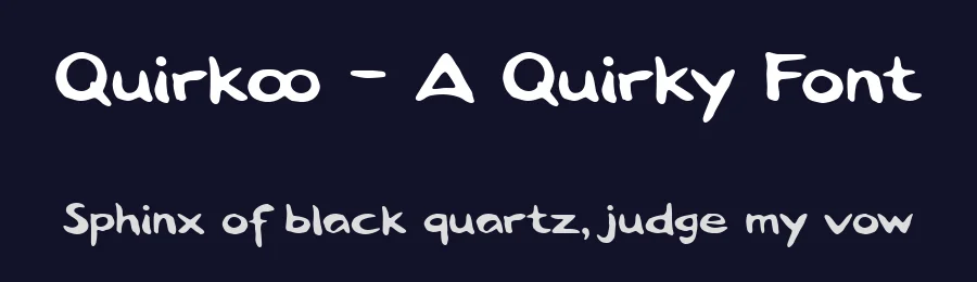 Quirkoo – A Quirky Font by letterhanna — Display Font — thumbnail 2