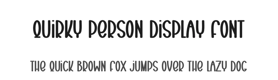 Quirky Person Display Font by creativeletter — Display Font