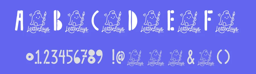 Quirky Stencil Free Font by Letterlays — Decorative Font — thumbnail 3