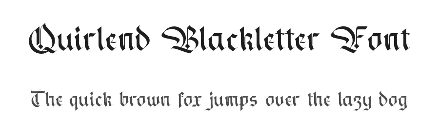 Quirlend Blackletter Font by AZSType — Blackletter Font