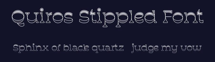 Quiros Stippled Font by craftsupplyco — Display Font — thumbnail 2