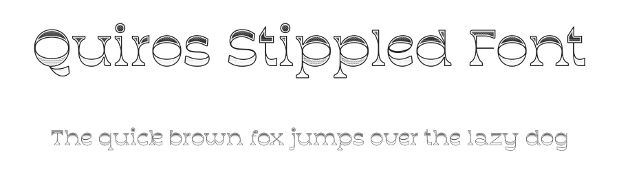 Quiros Stippled Font by craftsupplyco — Display Font