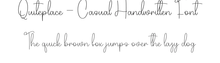 Quiteplace – Casual Handwritten Font by andikastudio — Script Handwritten Font