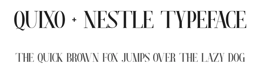 Quixo + Nestle Typeface by 178-MC — Serif Font