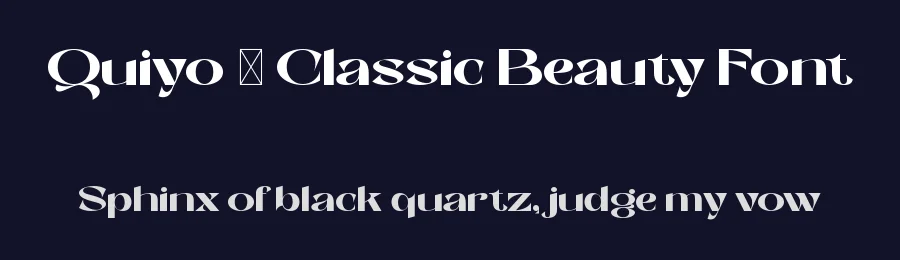 Quiyo – Classic Beauty Font by Maiko Hatta — Decorative Font — thumbnail 2
