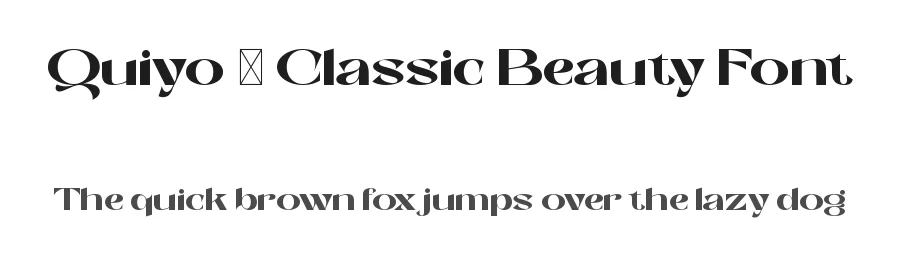 Quiyo – Classic Beauty Font by Maiko Hatta — Decorative Font