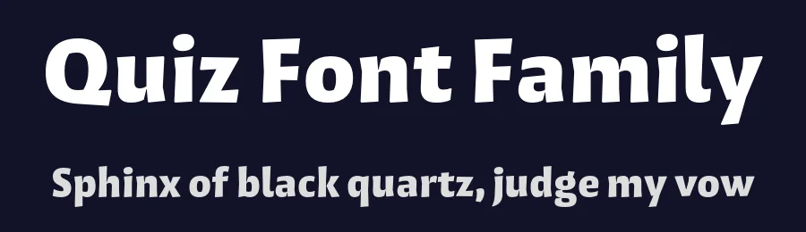 Quiz Font Family by Plau — Sans Serif Font — thumbnail 2