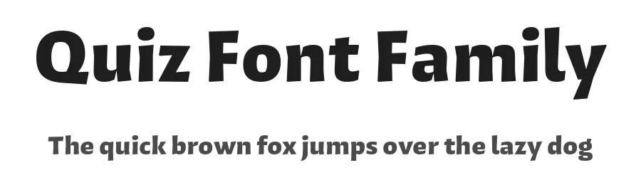 Quiz Font Family by Plau — Sans Serif Font