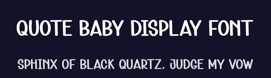 Quote Baby Display Font by creativeletter — Display Font — thumbnail 2