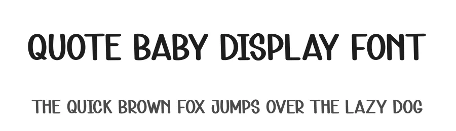Quote Baby Display Font by creativeletter — Display Font