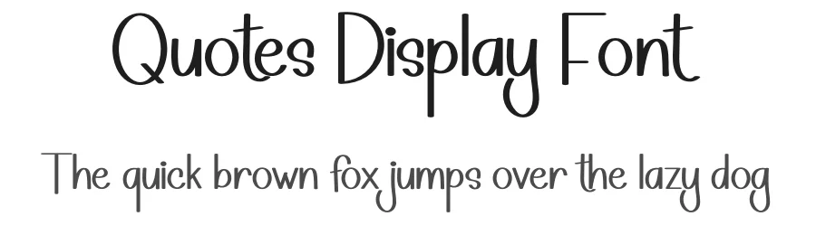 Quotes Display Font by creativeletter — Script Handwritten Font