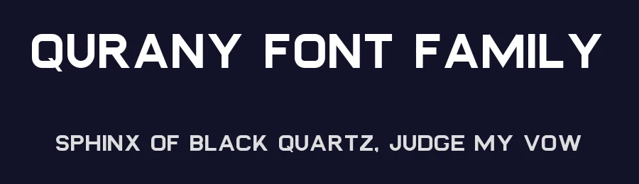 Qurany Font Family by Qurany — Sans Serif Font — thumbnail 2