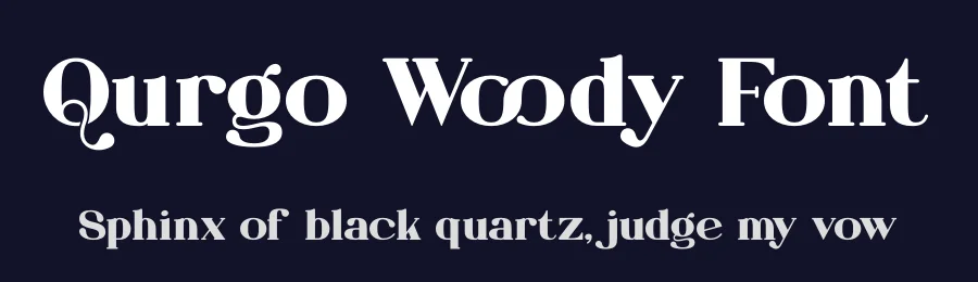 Qurgo Woody Font by Denustudios — Decorative Font — thumbnail 2