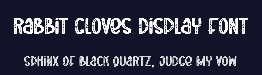 Rabbit Gloves Display Font by creativeletter — Display Font — thumbnail 2