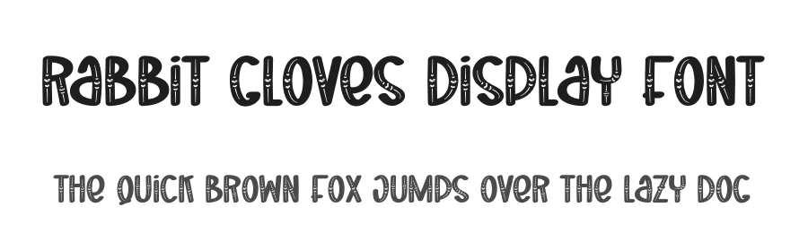 Rabbit Gloves Display Font by creativeletter — Display Font