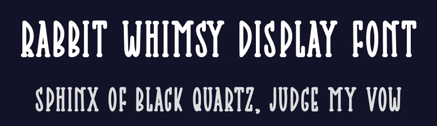 Rabbit Whimsy Display Font by Craftedtype — Decorative Font — thumbnail 2