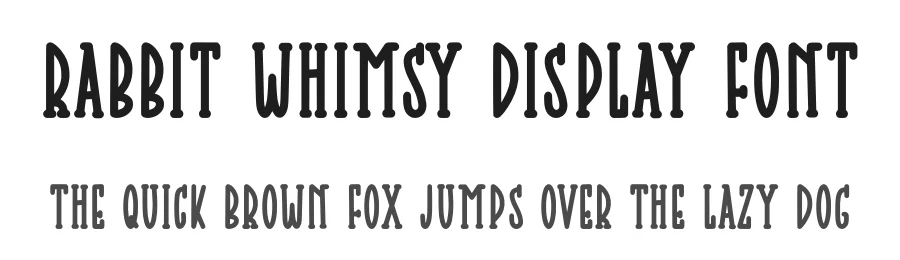 Rabbit Whimsy Display Font by Craftedtype — Decorative Font