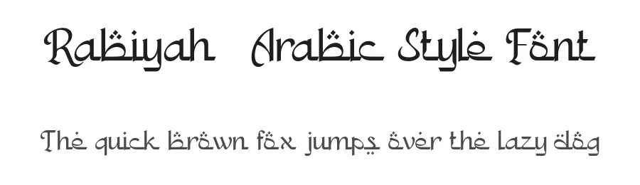 Rabiyah – Arabic Style Font by Pikgura Type — Script Handwritten Font