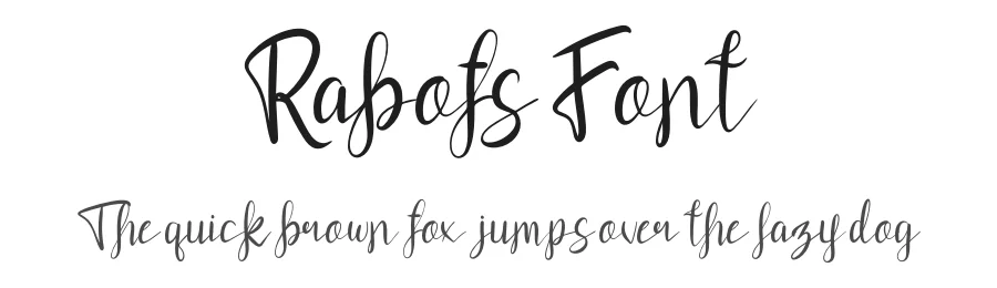 Rabofs Font by khalwastudio — Script Handwritten Font